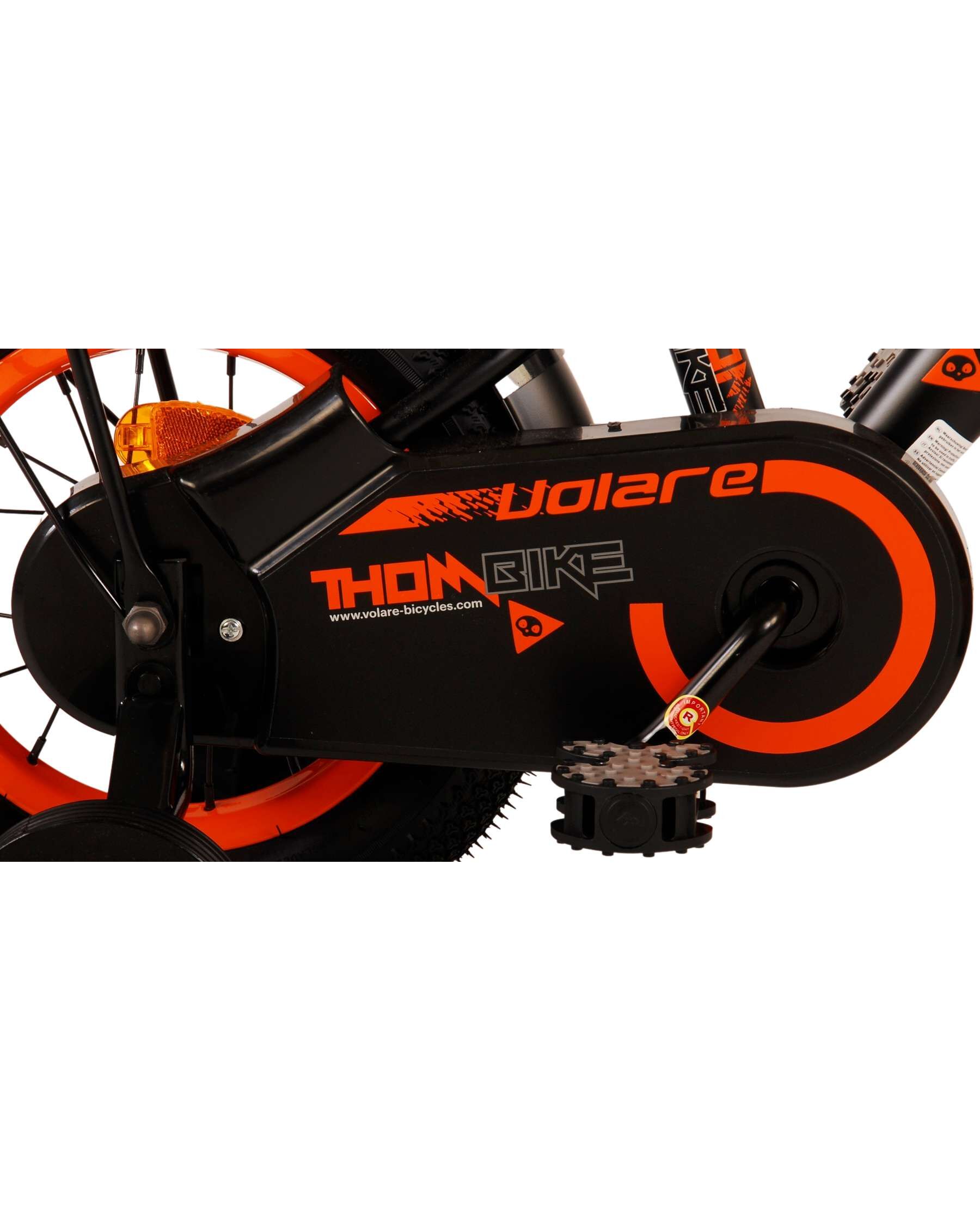 Volare Thombike Kinderfiets - Jongens - 12 inch - Zwart Oranje