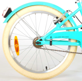 Volare Melody Kinderfiets -  Meisjes - 20 inch - Turquoise - Twee handremmen