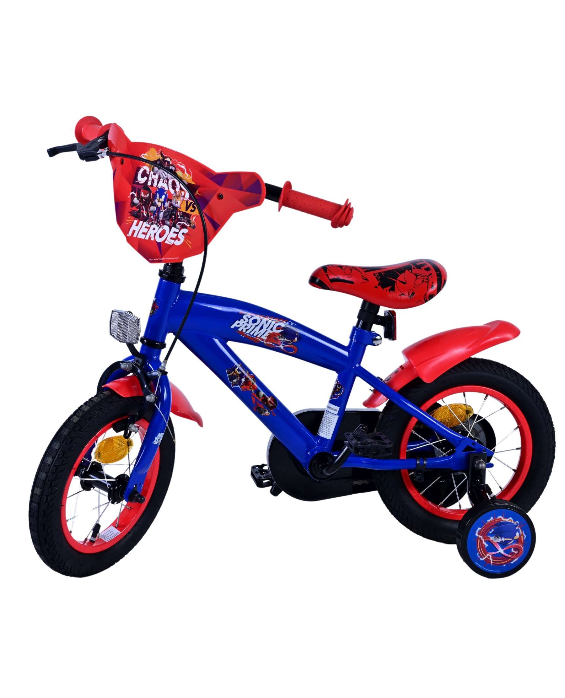 Sonic Prime Kinderfiets - Jongens - 12 inch - Blauw Rood