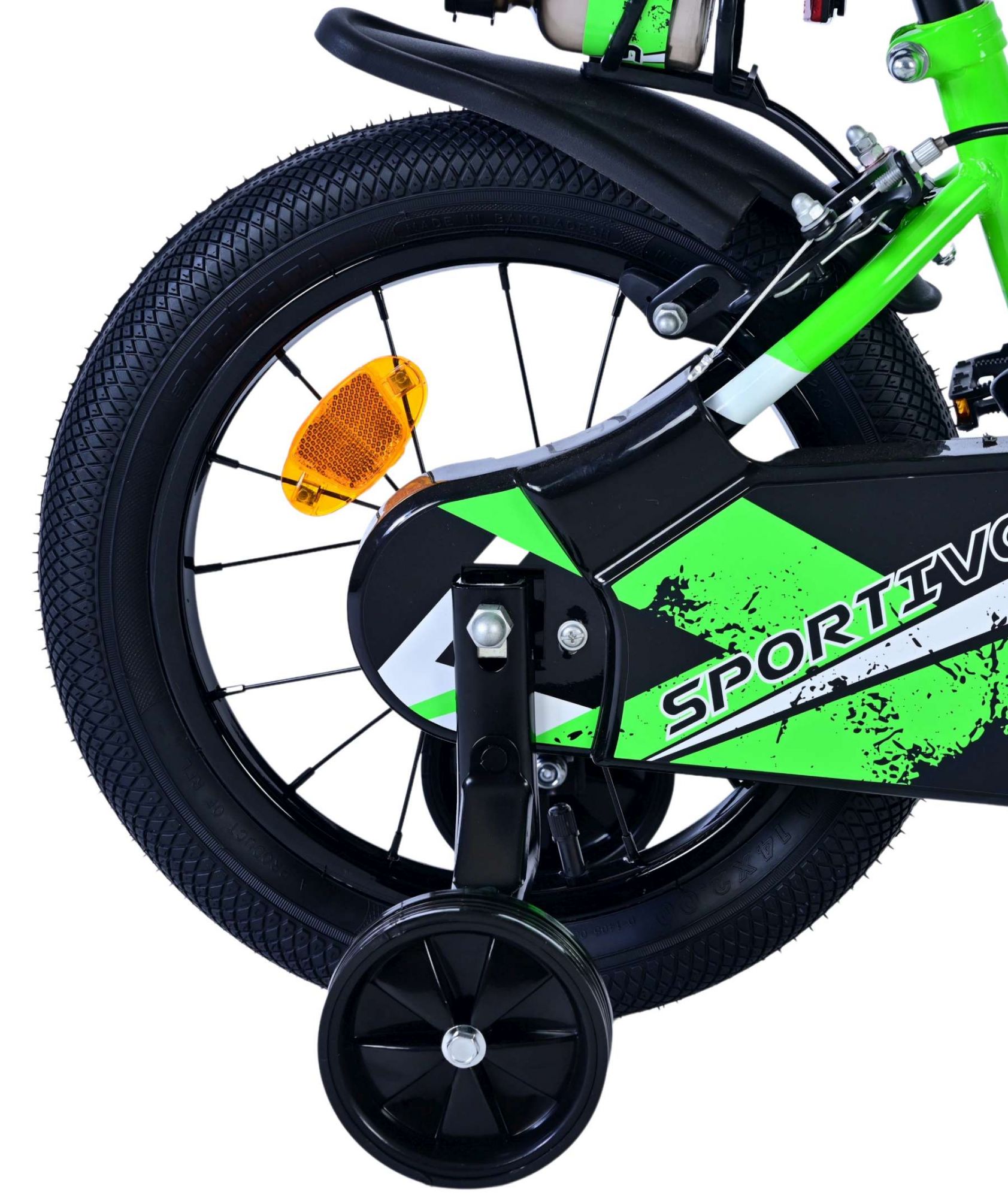 Volare Sportivo Kinderfiets - Jongens - 14 inch -Groen Zwart