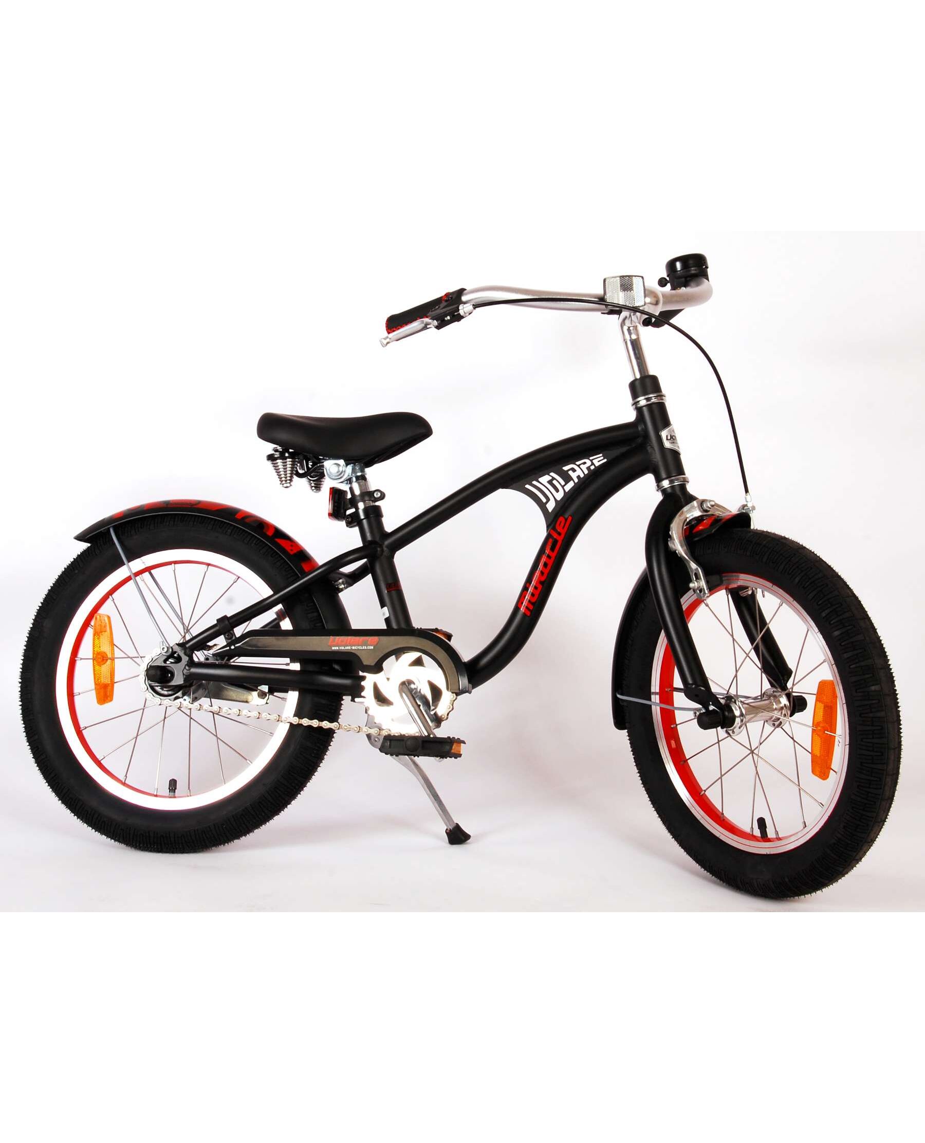 Volare Miracle Cruiser Kinderfiets - Jongens - 16 inch - Mat Zwart - Prime Collection