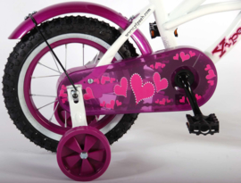 Volare Heart Cruiser Kinderfiets - Meisjes - 12 inch - Wit / paars