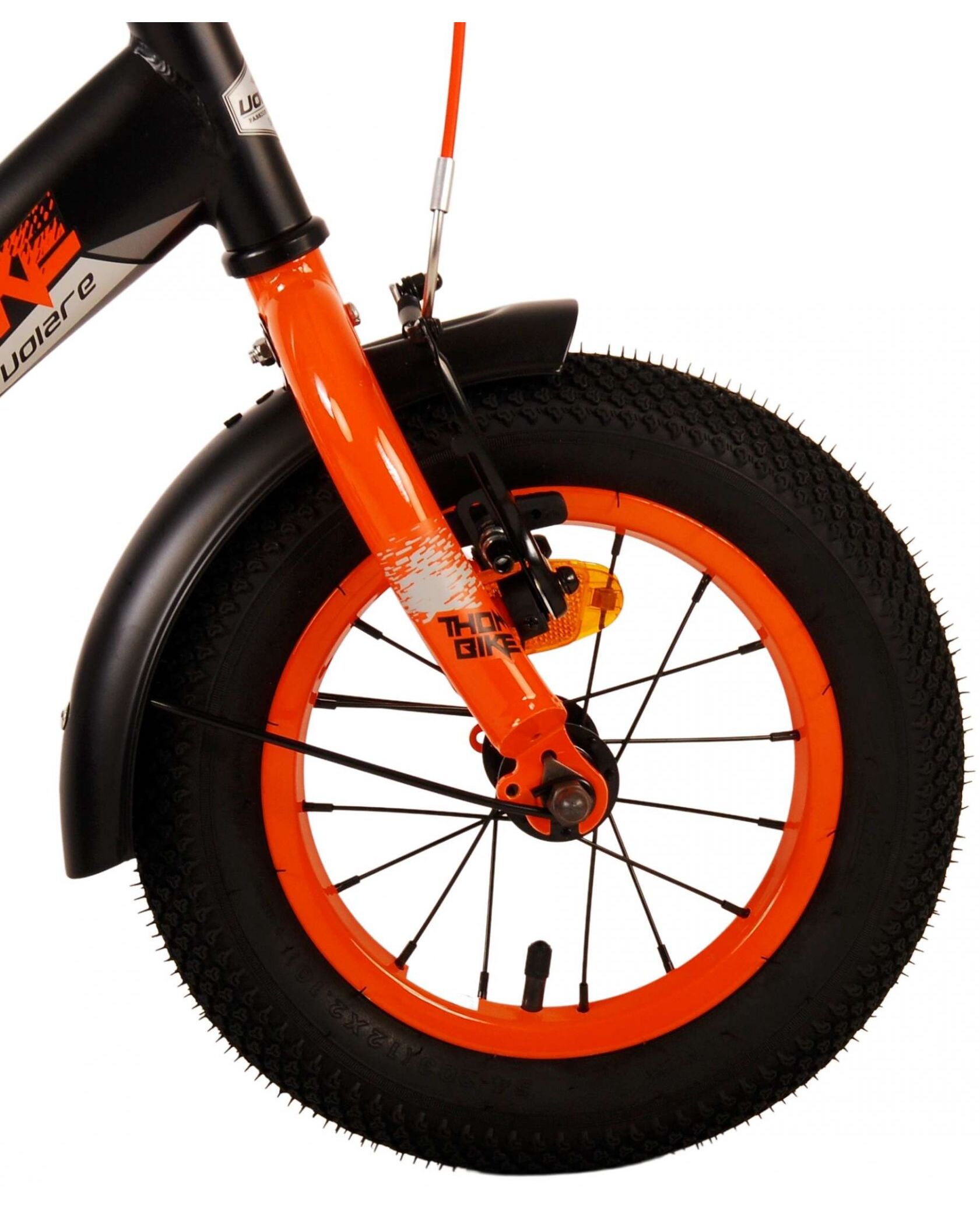 Volare Thombike Kinderfiets - Jongens - 12 inch - Zwart Oranje