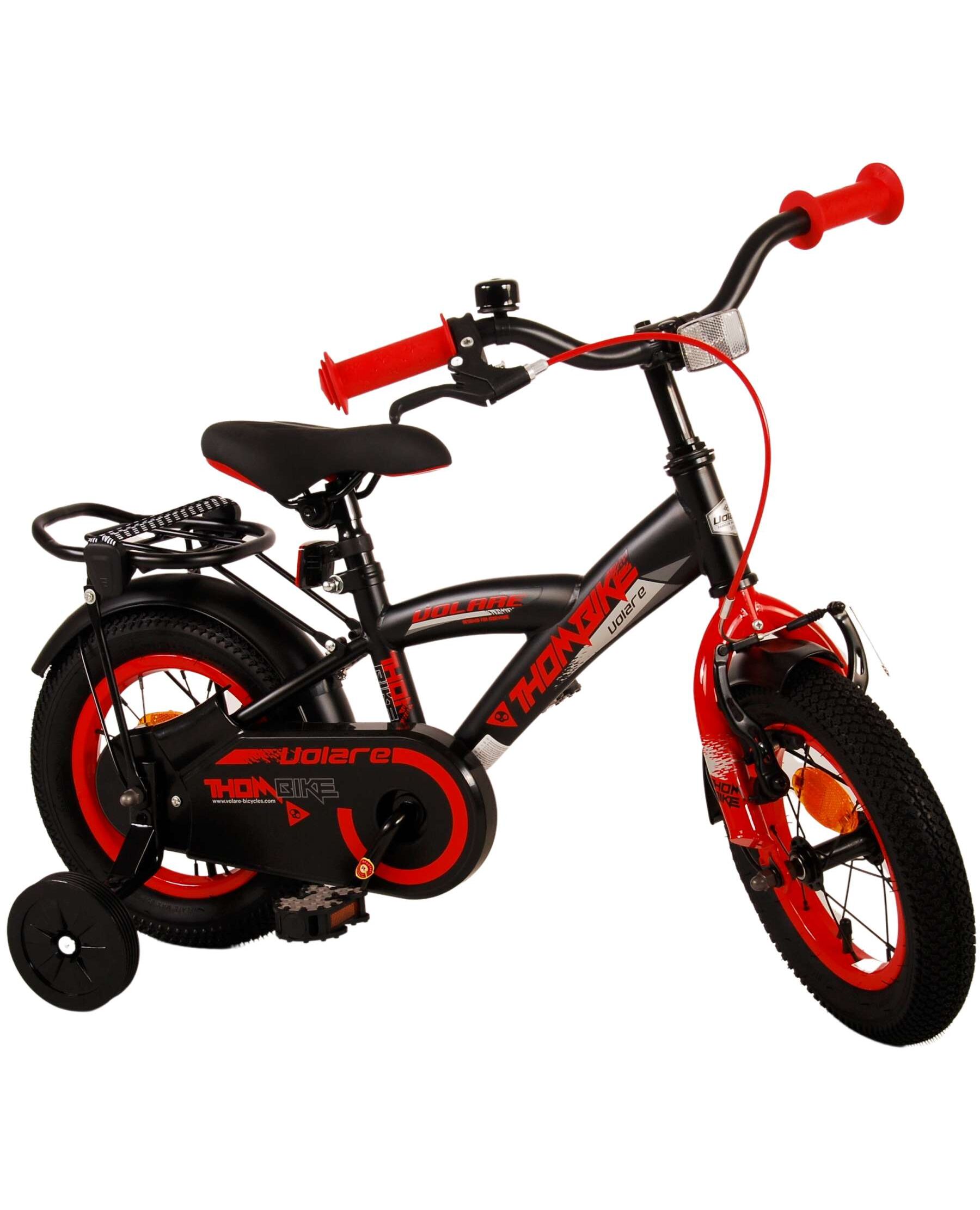 Volare Thombike Kinderfiets - Jongens - 12 inch - Zwart Rood