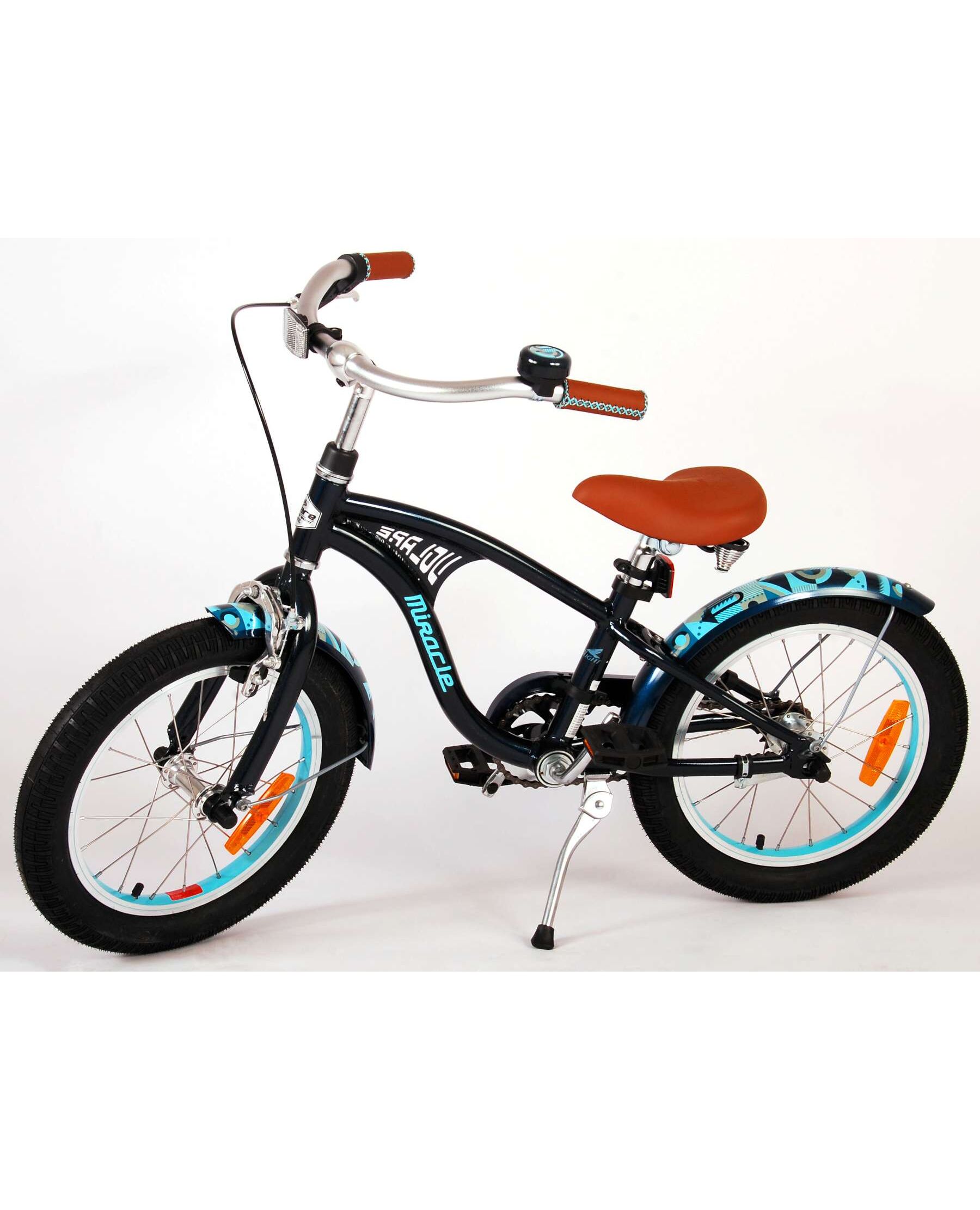 Volare Miracle Cruiser Kinderfiets - Jongens - 16 inch - Mat Blauw - Prime Collection