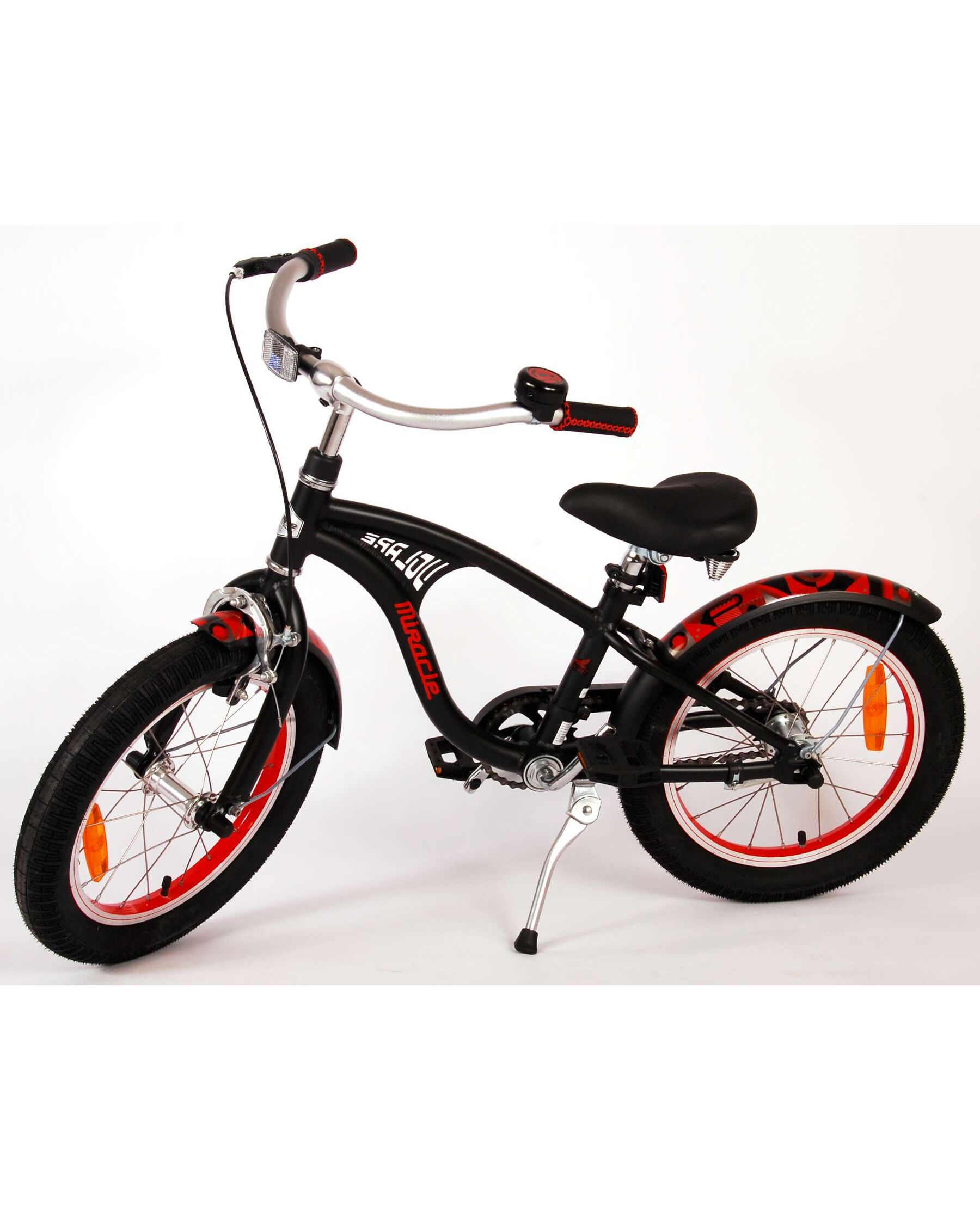 Volare Miracle Cruiser Kinderfiets - Jongens - 16 inch - Mat Zwart - Prime Collection