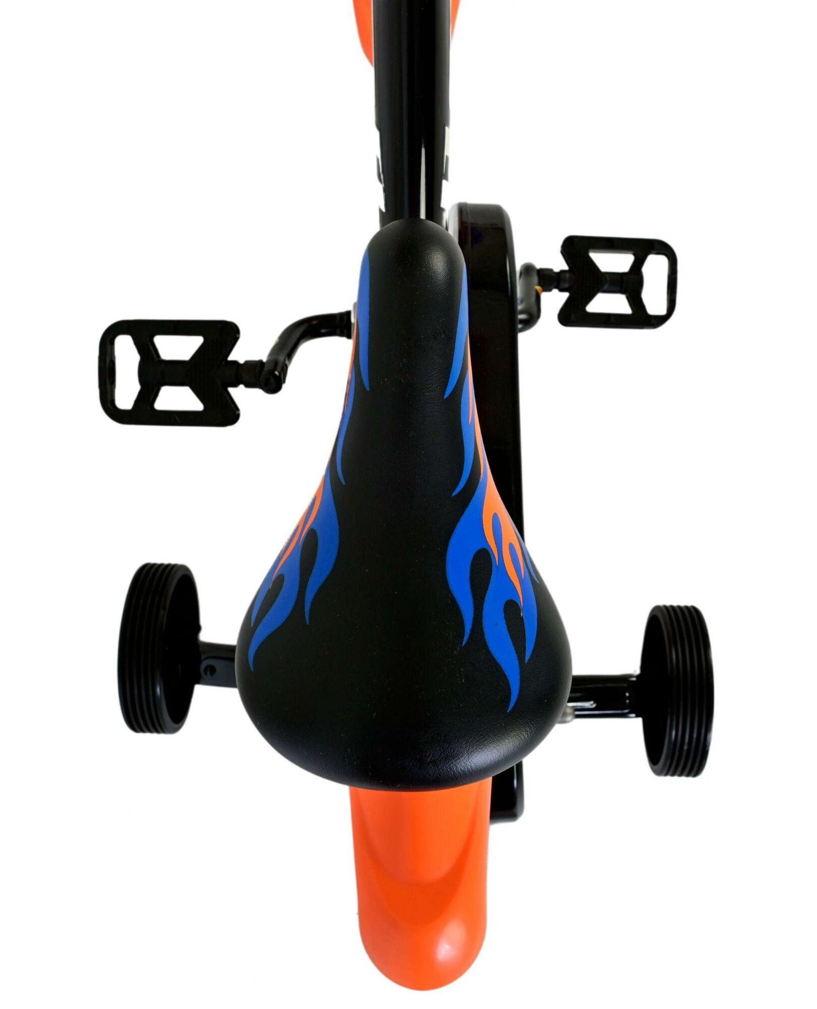 Hot Wheels Kinderfiets - Jongens - 12 inch - Zwart Oranje Blauw - Twee handremmen