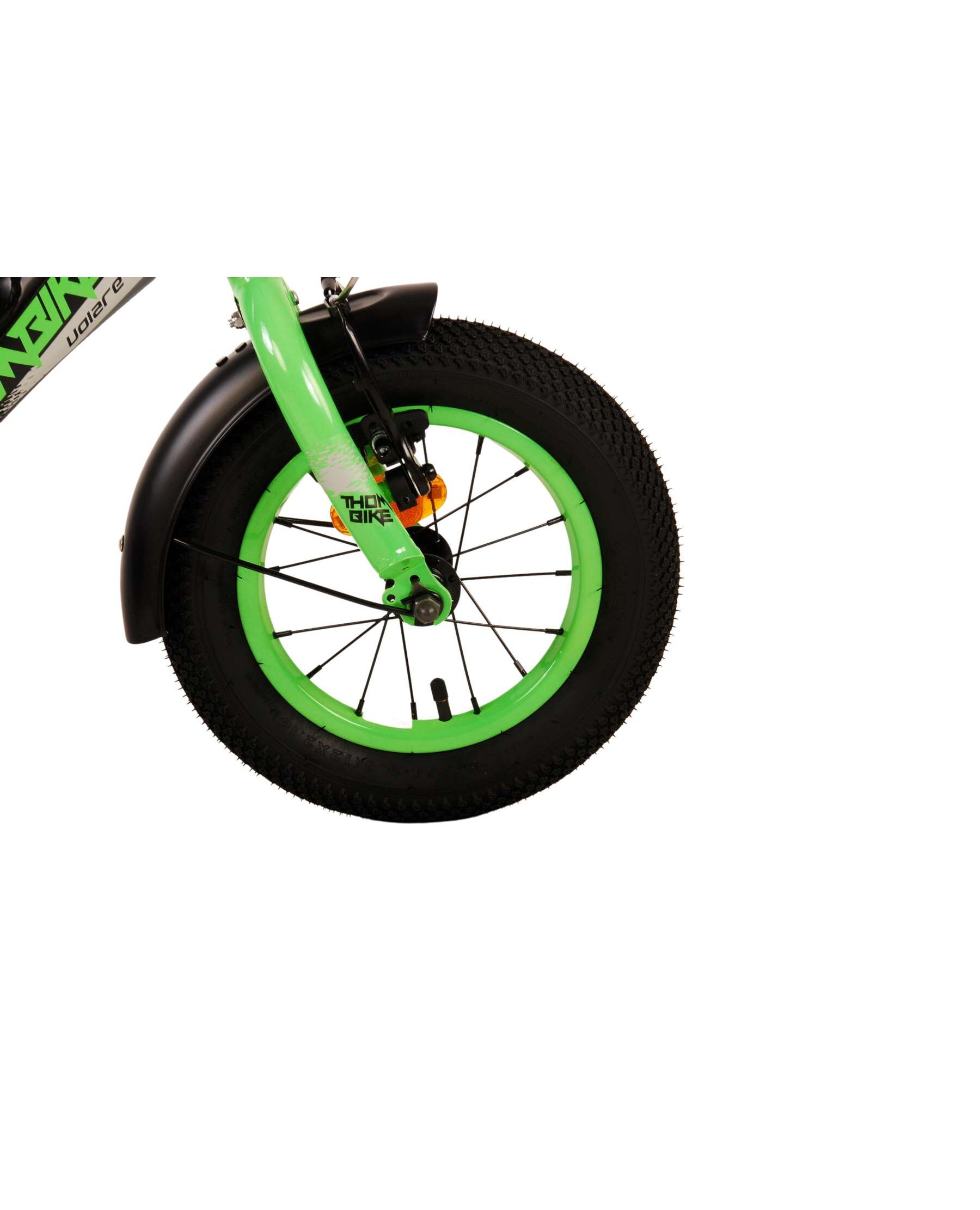Volare Thombike Kinderfiets - Jongens - 12 inch - Zwart Groen