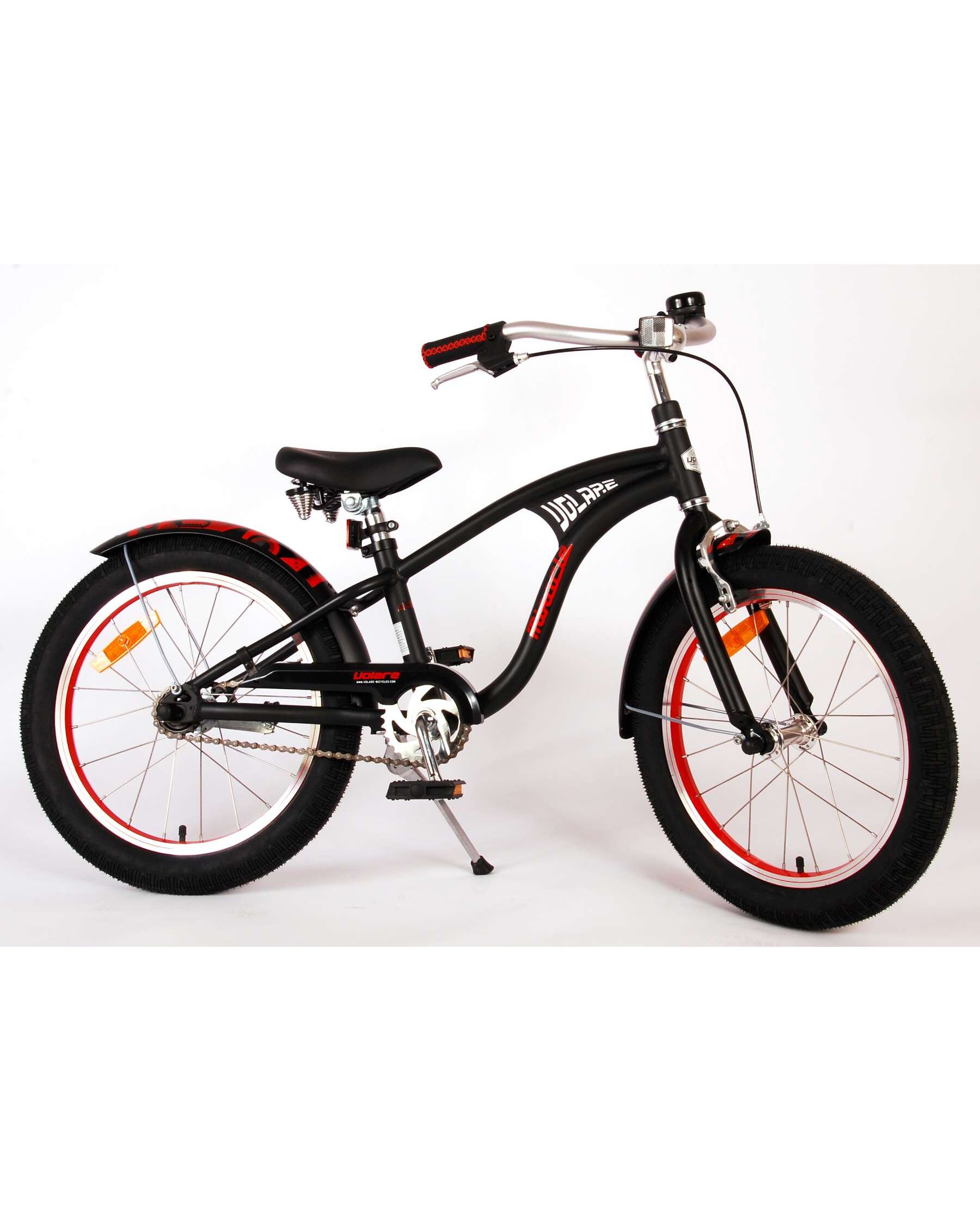Volare Miracle Cruiser Kinderfiets - Jongens - 18 inch - Mat Zwart - Prime Collection