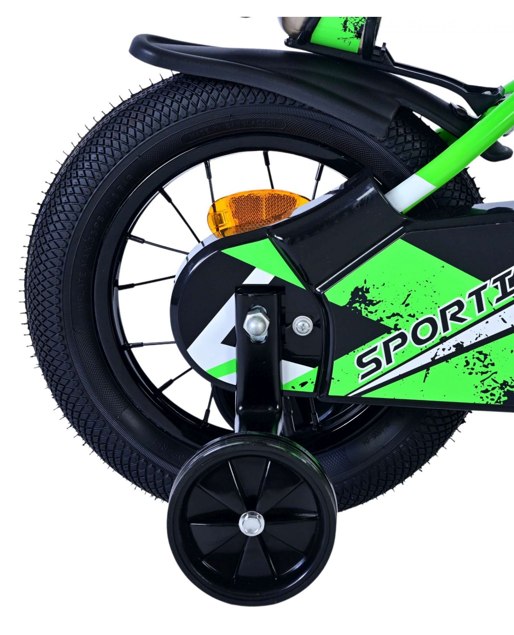 Volare Sportivo Kinderfiets - Jongens - 12 inch - Groen Zwart