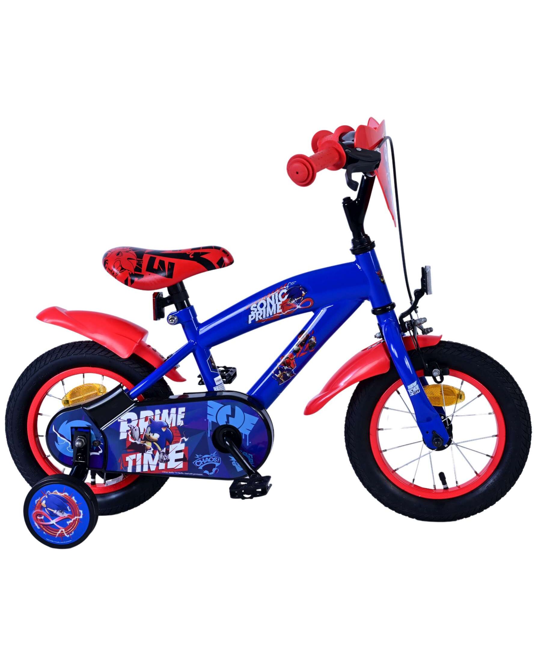 Sonic Prime Kinderfiets - Jongens - 12 inch - Blauw Rood