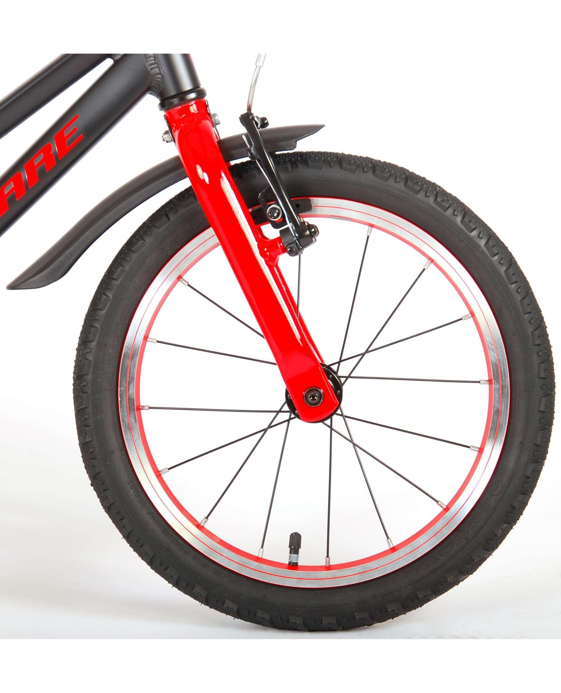 Volare Blaster Kinderfiets - Jongens - 16 inch - Zwart/Rood - Prime Collection