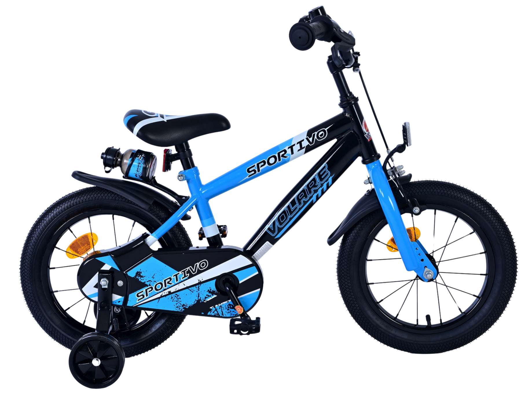 Volare Sportivo Kinderfiets - Jongens - 14 inch - Blauw Zwart