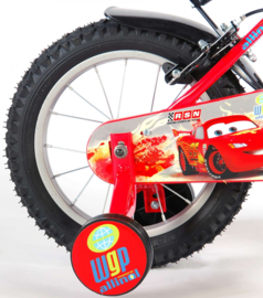 Volare Disney Cars Kinderfiets - Jongens - 14 inch - Rood - Twee handremmen