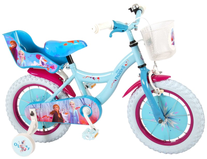 afstuderen nietig monteren Volare Disney Frozen 2 Kinderfiets - Meisjes - 14 inch - Blauw/ paars | 14  inch | 3 - 5 jaar | kaspibike