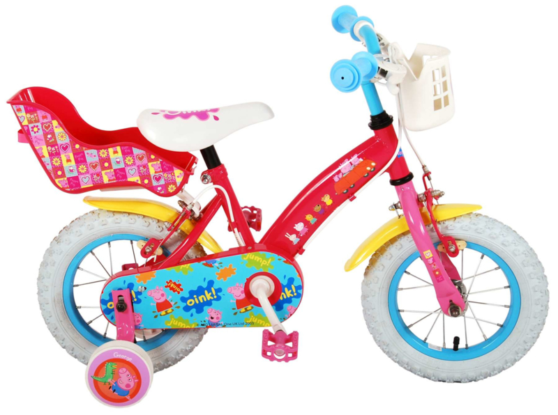 Volare Peppa Pig Kinderfiets - Meisjes - 12 inch - Roze - Twee handremmen