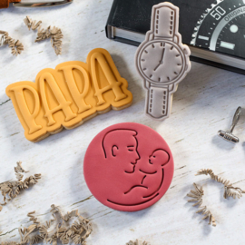 Horloge stempel  & cookie cutter - 2 delig