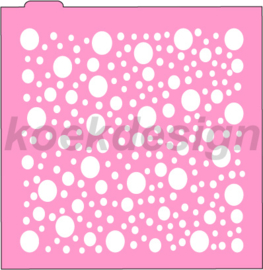 Polka dot 3  cookie stencil