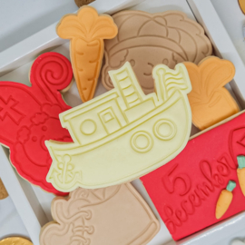 "stoom" boot cookie stempel & cookie cutter - 2 delig