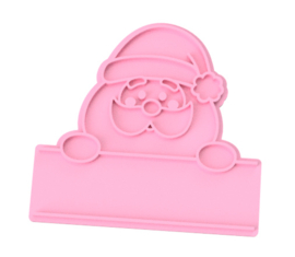 Santa banner stempel & cookie cutter - 2 delig