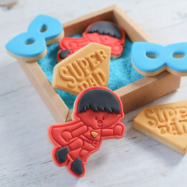 Super DAD "POP" stempel  & cookie cutter - 2 delig
