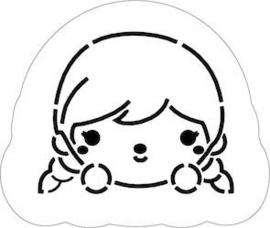 Tsum tsum Anna cookie cutter & hulp stencil