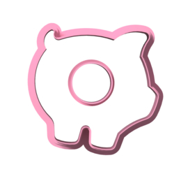spaarvarken met munt  8 cm cookie cutters