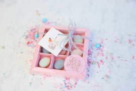 Stickers VROKIJK PASEN 10 stuks - rose folie