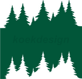 Kerstbomen sky-line cookie stencil