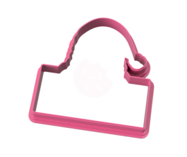 Kerstman plaque cookie cutter & hulp stencil
