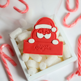 Santa banner stempel & cookie cutter - 2 delig