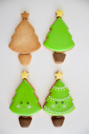 Kerstboom puzzel cookie cutter set