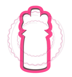 Champagnefles met strik  cookie cutter