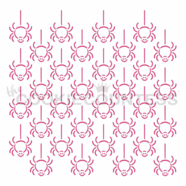 Falling Spiders Pattern Stencil