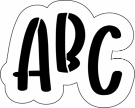 ABC cookie cutter & hulp stencil