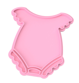 Romper meisje stempel  & cookie cutter - 2 delig