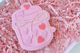 Valentijn-pot met hartjes & cookie cutter -  2 delig