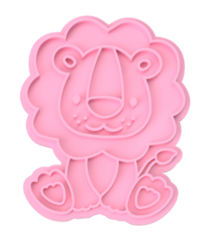 leeuw baby stempel  & cookie cutter - 2 delig