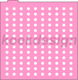 Polka dot 4  cookie stencil