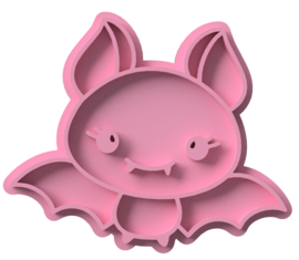 vleermuis # stempel & cookie cutter - 2 delig