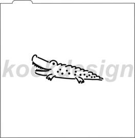 Krokodil cookie cutter & stencil