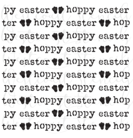 Hop easter back cookie stencil