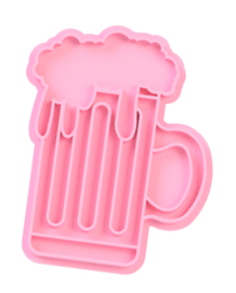 Bier stempel  & cookie cutter - 2 delig