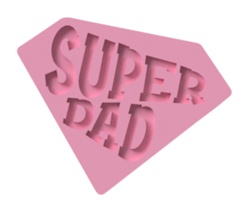 Super DAD "POP" stempel  & cookie cutter - 2 delig