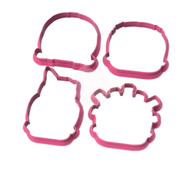 Lol NEW 4 delig hoofd cookie cutter & hulp stencils