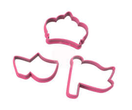 Konings dag mini 5,2 cm cookie cutters 3 - delig