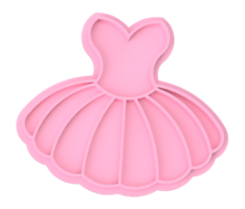 Ballet jurk stempel & cookie cutter 2-delig