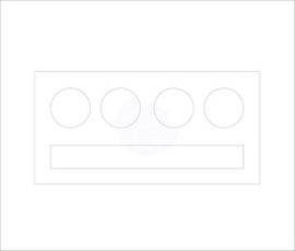 Oogschaduw cookie cutter & hulp stencil