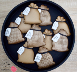 Kado zak met tag cookie cutter