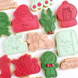 Kerst-  ginger cookie out boss & cookie cutter -  2 delig